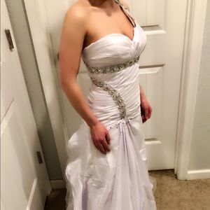 White mermaid formal gown